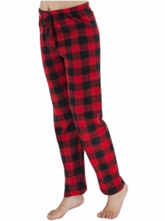 Prive Underwear De iarnă Fleece Pantaloni Pijamale pentru Femei Red