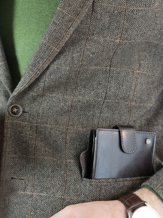 Leather Men's Wallet with RFID Brown