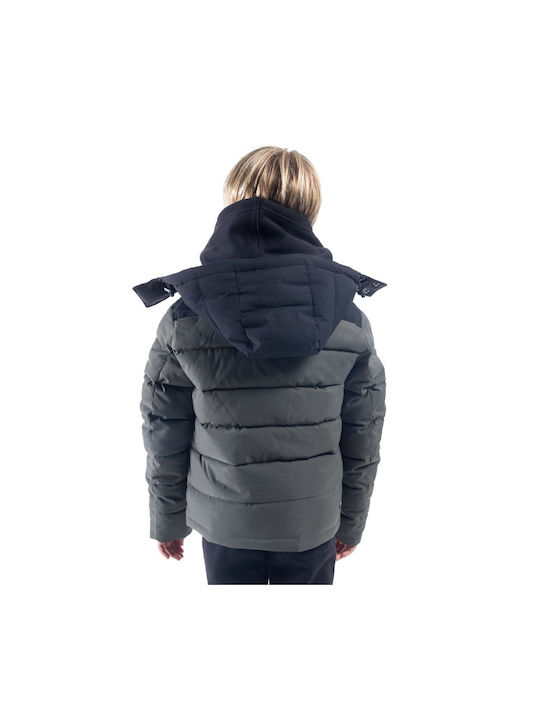 District75 Kids Casual Jacket with Hood Haki