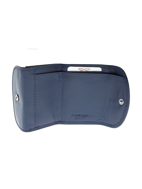 Forest Men's Leather Card Wallet Blue