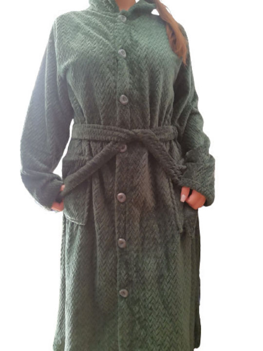 Passion Winter Women's Robe Green