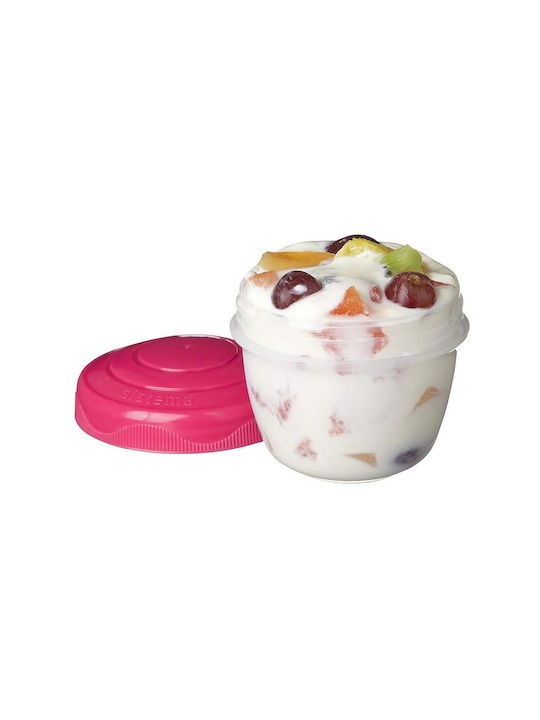 Sistema Microwave Plastic Lunch Box Yogurt To Go Pink-Blue 7.4x7.4cm 2pcs