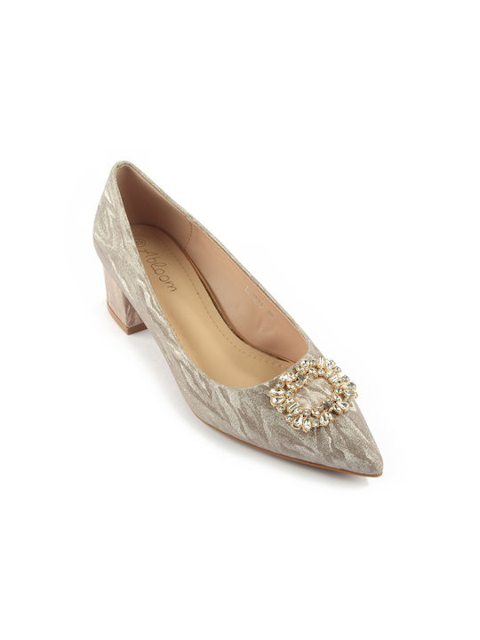 Fshoes Pumps mit mittelhohem Absatz Goldene