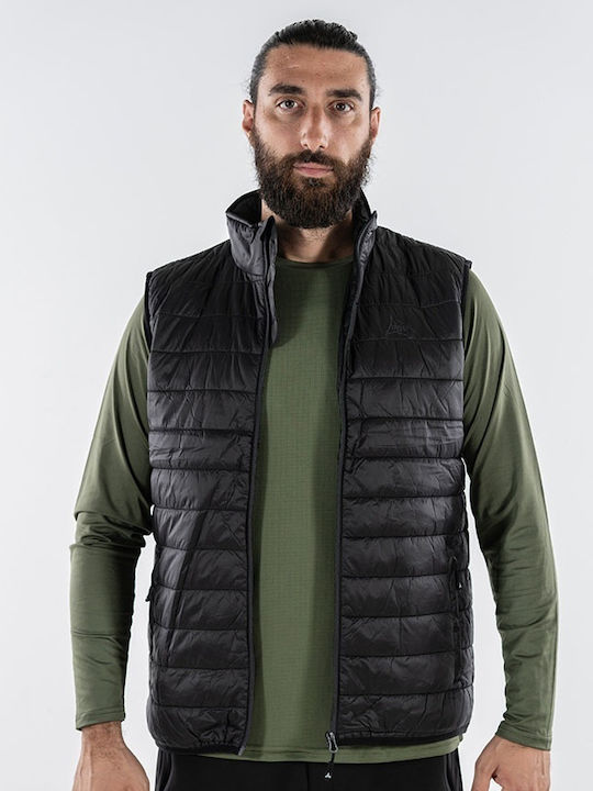 Безръкавно Зимно Puffer Черно Мъжко Яке