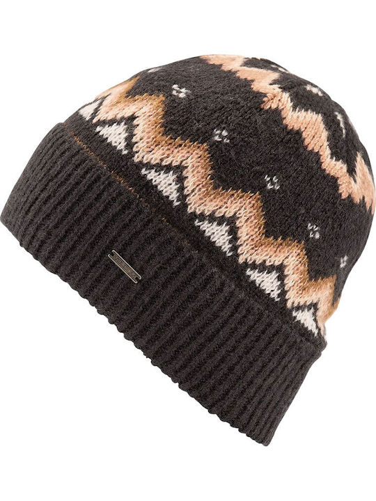 Beanie Unisex Σκούφος Πλεκτός σε Μαύρο χρώμα