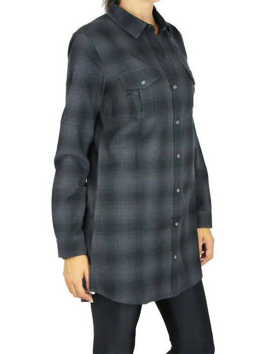 Abbey Women's Checked Long Sleeve Shirt Black