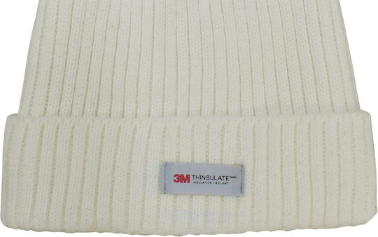 Beanie Unisex Σκούφος Πλεκτός σε Μπεζ χρώμα