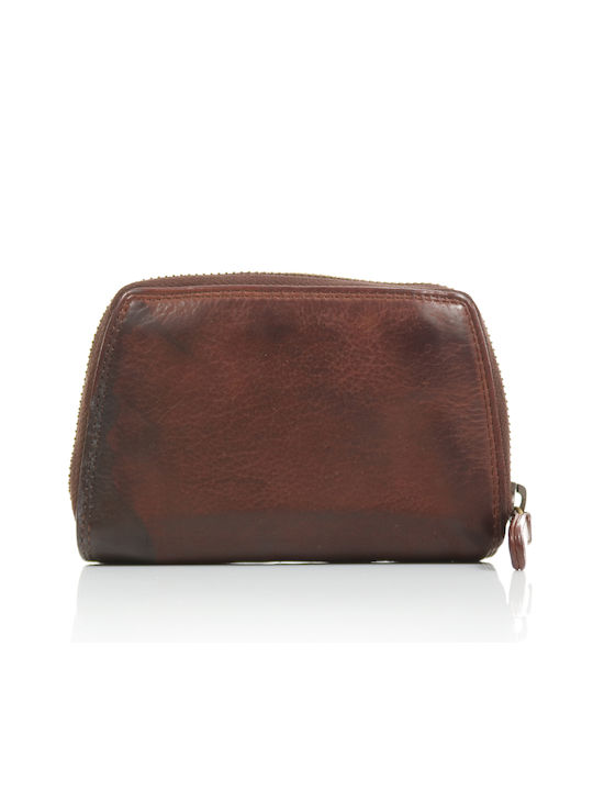 Trip Camel Wallet Made of Genuine Vintage Soft Leather (512 D.Brown)