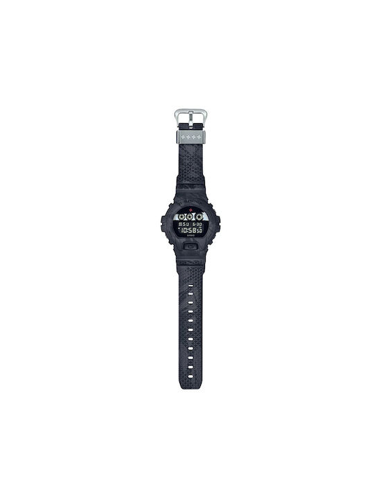 Casio Digital Uhr Batterie mit Schwarz Kautschukarmband
