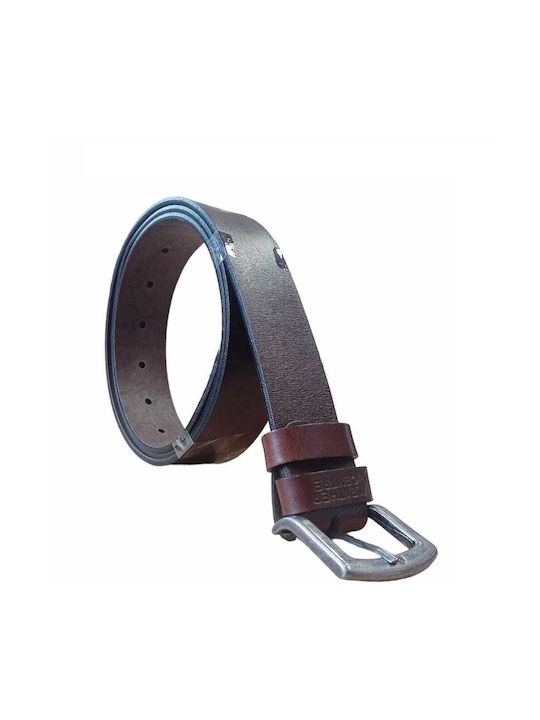 GaFashion Men's Leather Belt Brown