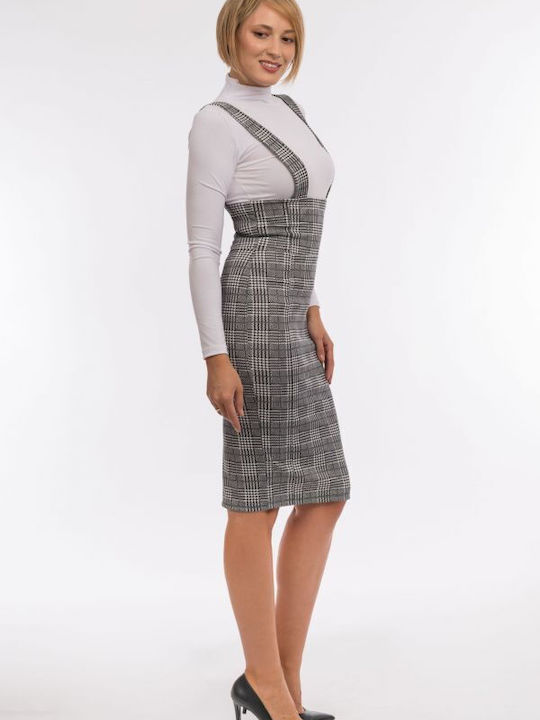 BelleFille Skirt Checked in Beige color