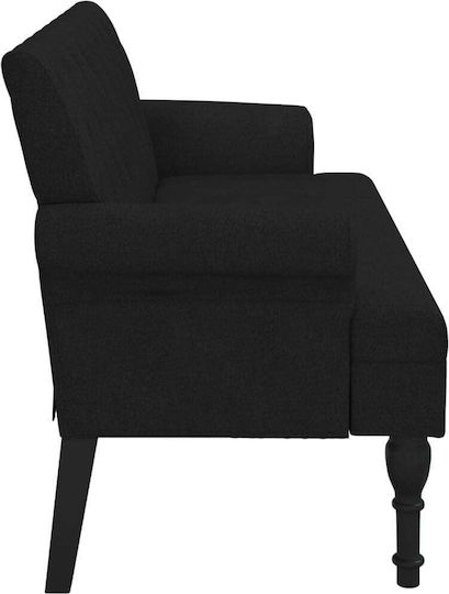 Canapea Cu Două Locuri Neagră 120x62x75.5cm