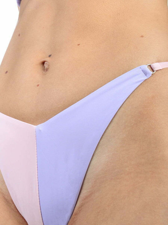 Set Bikini Τριγωνάκι & Brazil Δίχρωμο με ΛΙΛΑ.