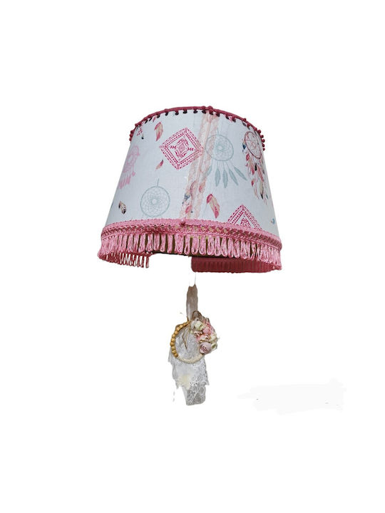 Oxygen Kids Single Ceiling Light E27 Pink 40cm