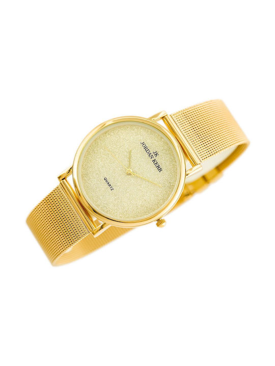 Jordan Kerr Γυναικείο Ρολόι 40mm Μπαταρίας με Χρυσό Μεταλλικό Μπρασελέ