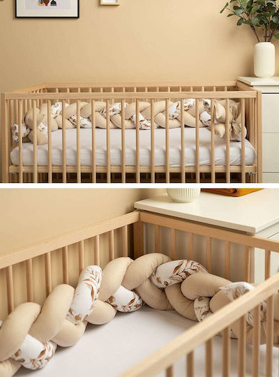 Sensillo Crib Bumpers Braided Inside Beige 210cm