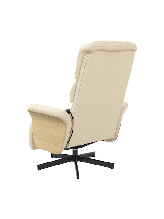 Πολυθρόνα Relax Massage με Υποπόδιο Κρεμ 79.5x83x104cm