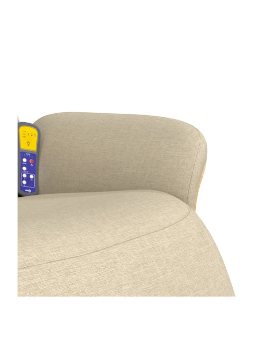 Πολυθρόνα Relax Massage με Υποπόδιο Κρεμ 79.5x83x104cm