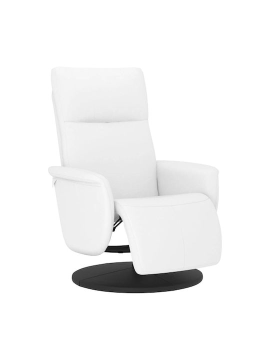 Faux Leather Recliner Chair White MIGHT 