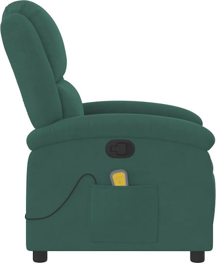 Relaxsessel Friseurwaschbecken mit Fußhocker Samt Dark Green 71x86.5x99.5cm