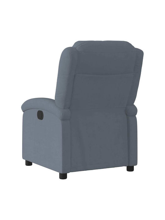 Relaxsessel mit Fußhocker Samt Dark Grey 71x86.5x99.5cm