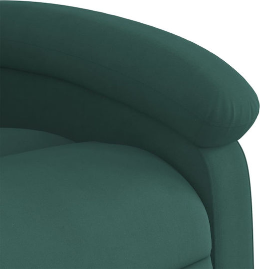 Relaxsessel Friseurwaschbecken mit Fußhocker Samt Dark Green 71x86.5x99.5cm