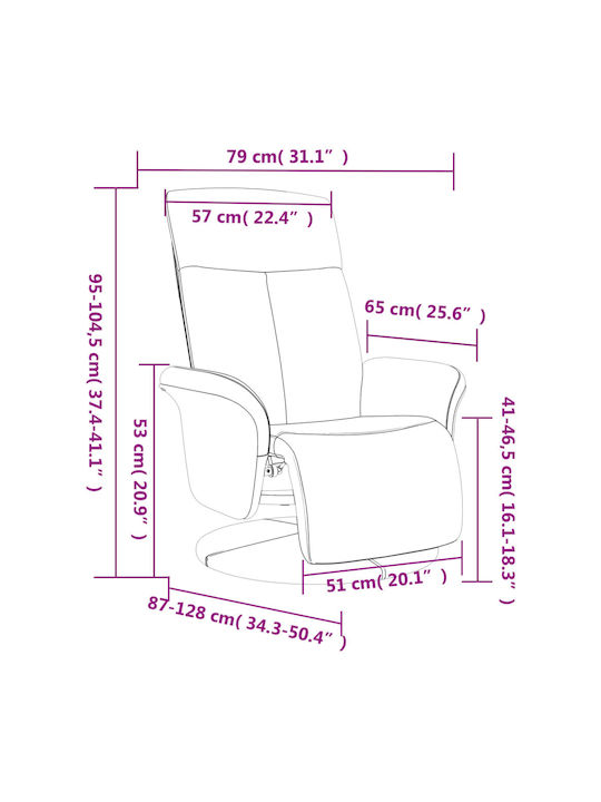 cu Puf Întuneric 79x87x104.5cm
