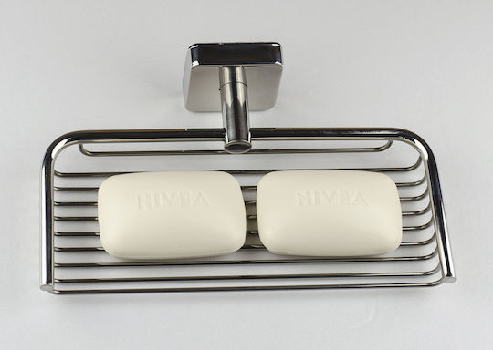 Kapitan Montat pe perete Raft Baie Inox 14x23x5.5cm Argintie