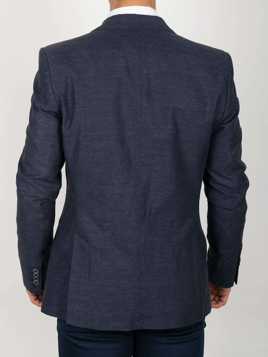 Vittorio Artist Vittorio Jacket Sacou bărbați BLUE 58%COT-42%LINEN