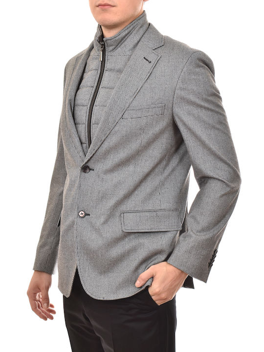 Bizzaro Men's Suit Jacket Άσπρο/Μαύρο