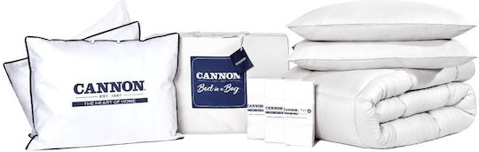 Cannon Σετ Μονό 170x230εκ. Light Gray 8τμχ