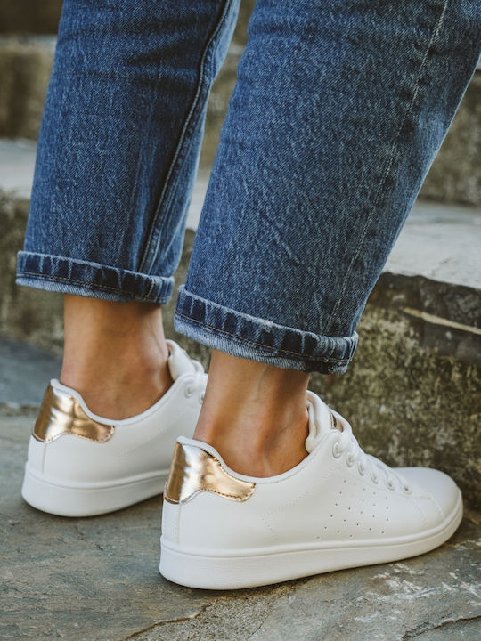 Plato Femei Sneakers White Champagne