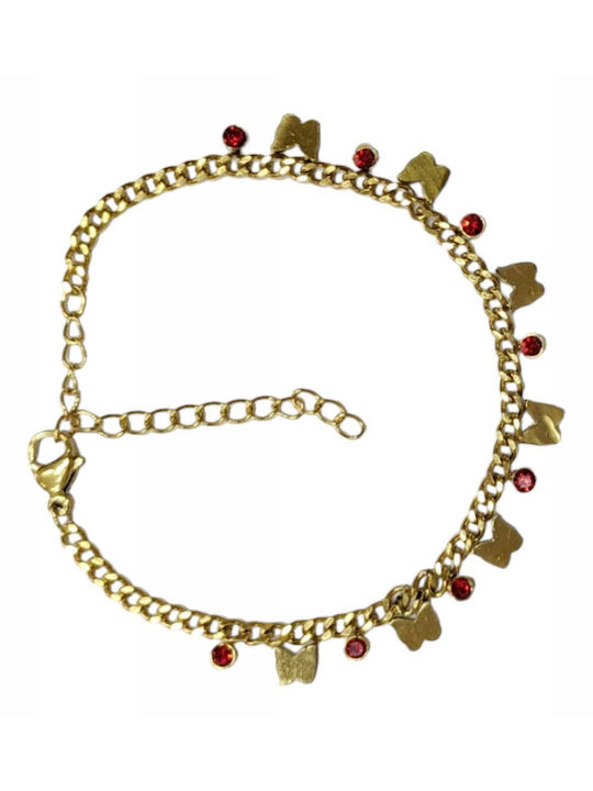 Tatu Moyo Bracelet Chain made of Steel Gold Plated