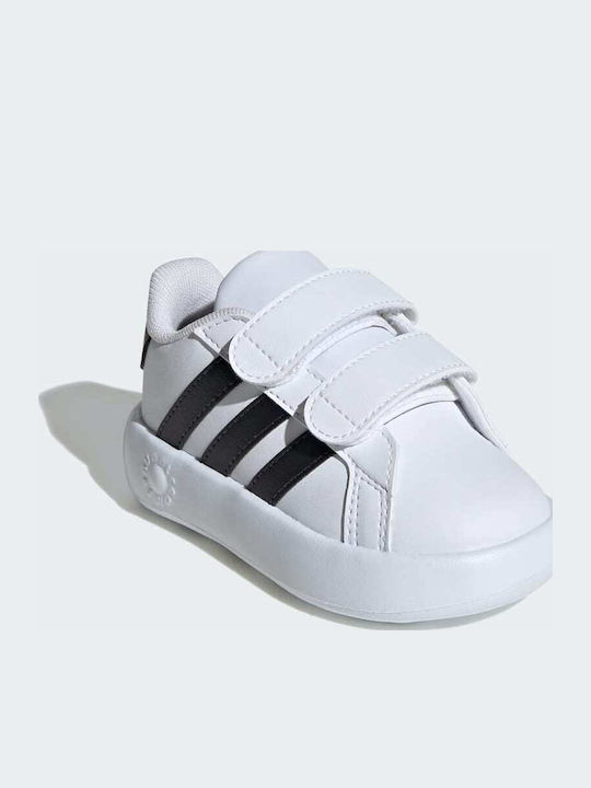 Grand Court 2.0 Kids Sneakers with Hoop & Loop Closure Cloud White / Core Black