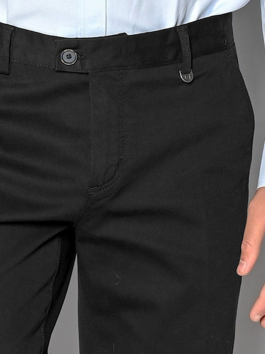 Παντελόνι Chino σε Κανονική Εφαρμογή Μαυρο