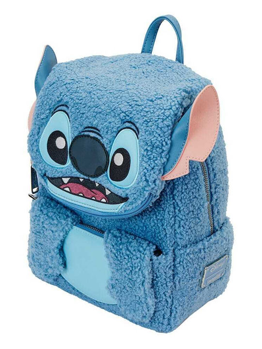 Loungefly Stitch Παιδική Τσάντα Πλάτης Μπλε 23x12x25εκ. Disney Lilo & Stitch Stitch Plush Pocket Mini