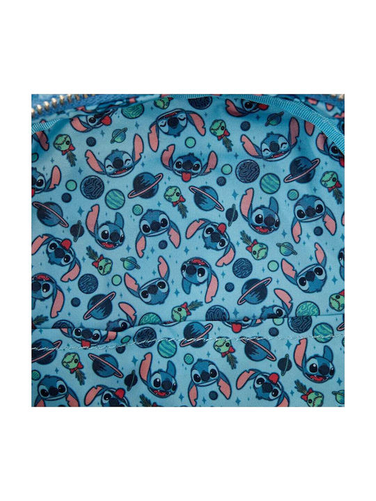 Loungefly Stitch Παιδική Τσάντα Πλάτης Μπλε 23x12x25εκ. Disney Lilo & Stitch Stitch Plush Pocket Mini
