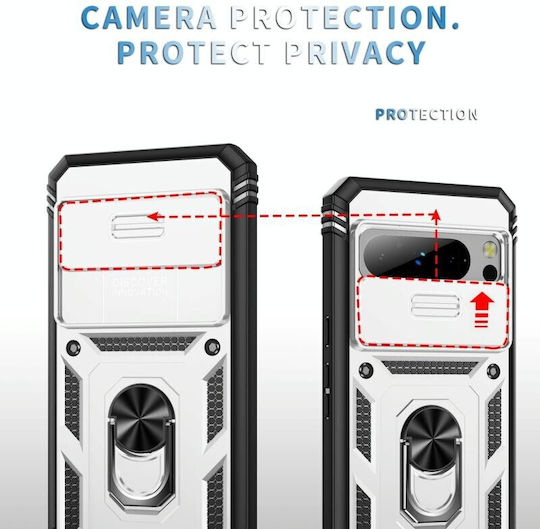 Back Cover Plastic Alb Google Pixel 8
