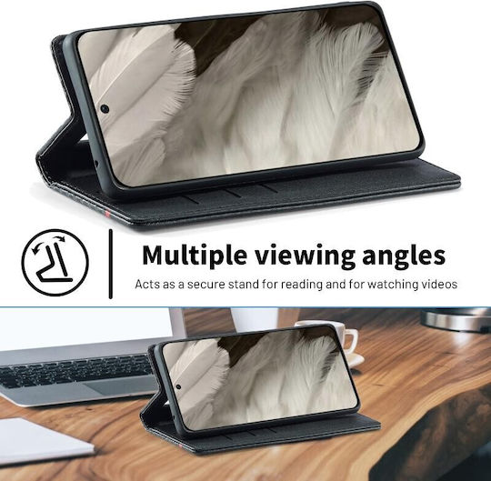 Lc.imeeke Carbon Fiber Book Μαύρο (Google Pixel 8)