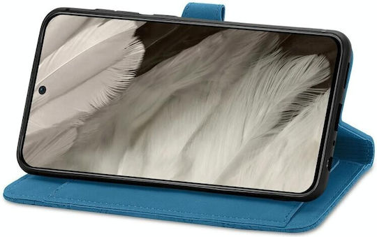 Flower Zipper Wallet Μπλε (Google Pixel 8)