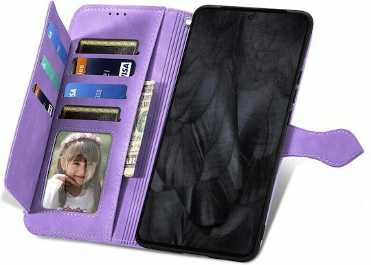 Flower Zipper Wallet Μωβ (Google Pixel 8 Pro)