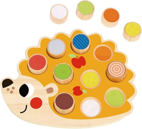 Tooky Toys Baby Toy Hedgehog of Touch & Perception made of Wood for 12++ Months