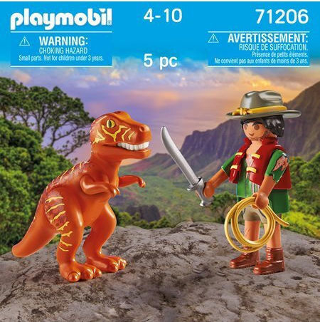 Playmobil Duo Pack Εξερευνητής και T-Rex για 4-10 ετών