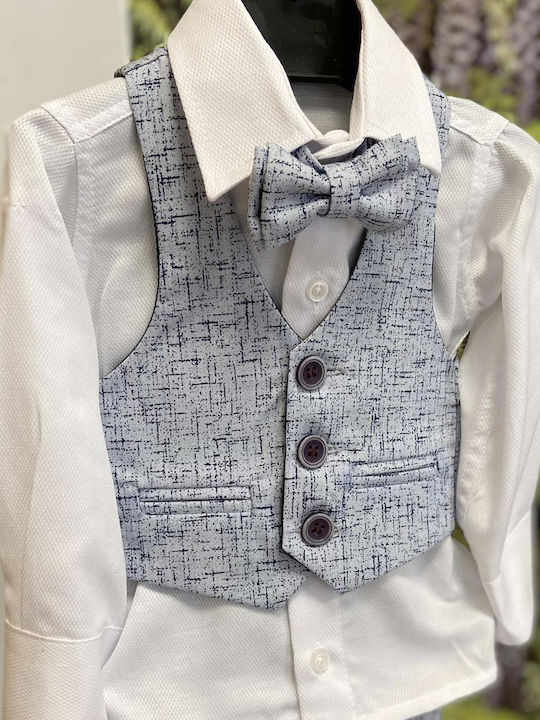 Extan Bebe Costum De Botez Albastru Deschis