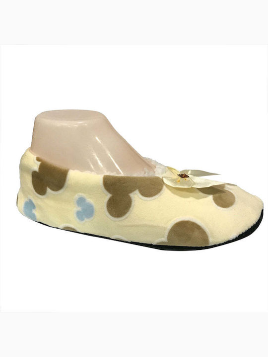 Ustyle Winter Women's Slippers in Beige color