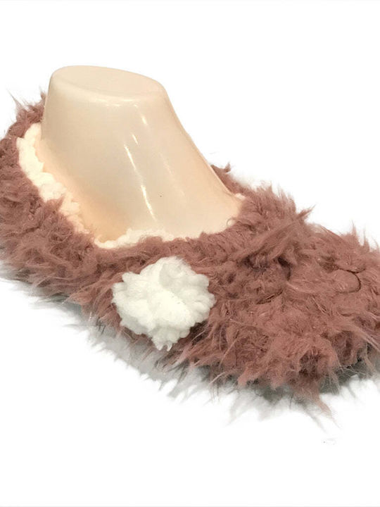 Ustyle Winter Women's Slippers in Pink color