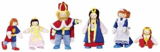 Goki Royal Family Puppets Wooden Doll for Dollhouse
