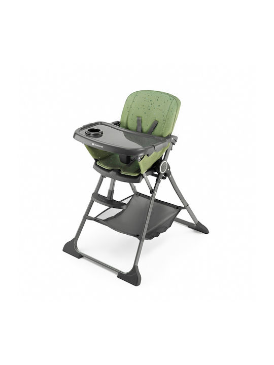 Kinderkraft Foldee Foldable Baby Highchair with Adjustable Height Green