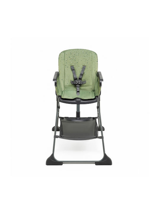 Kinderkraft Foldee Foldable Baby Highchair with Adjustable Height Green