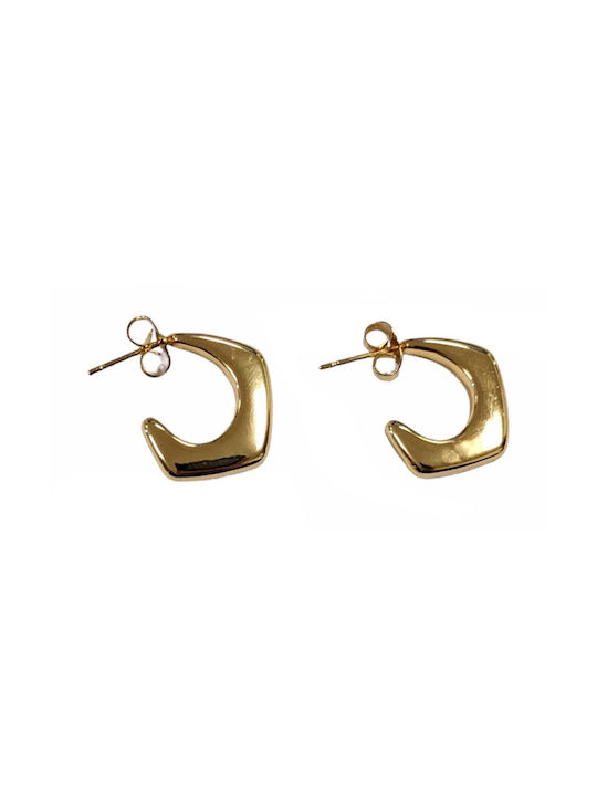 Tatu Moyo Earrings Hoops made of Steel Gold Plated